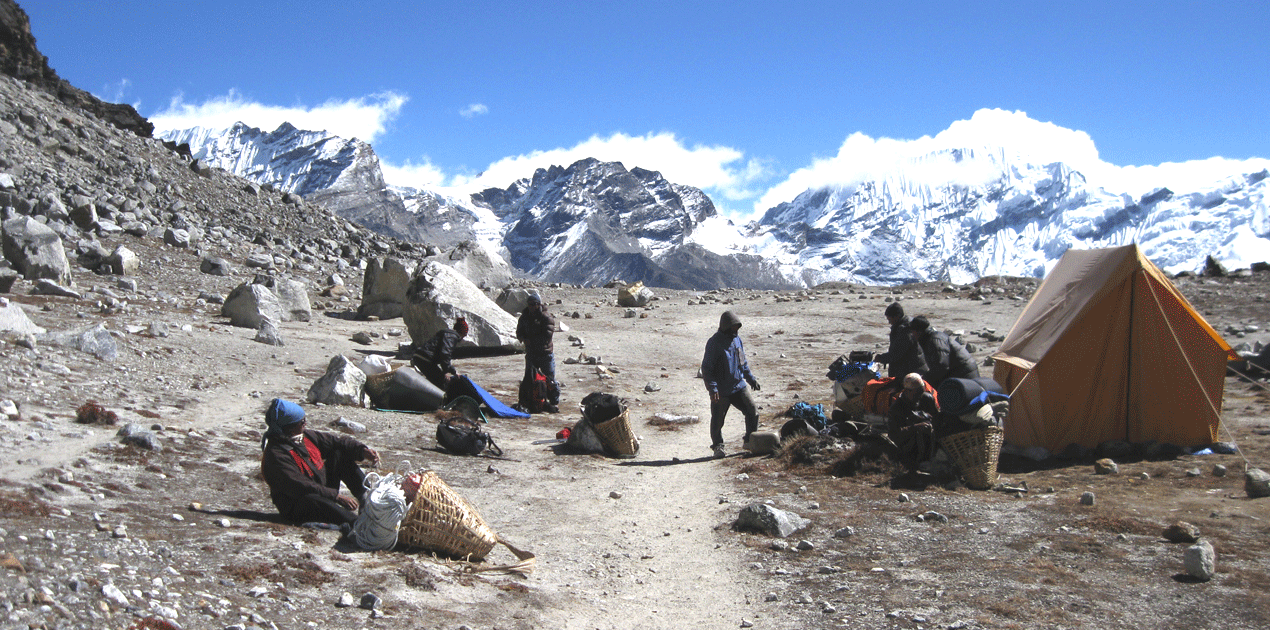 Trek to Amphu Lapcha Base Camp (5,200m)