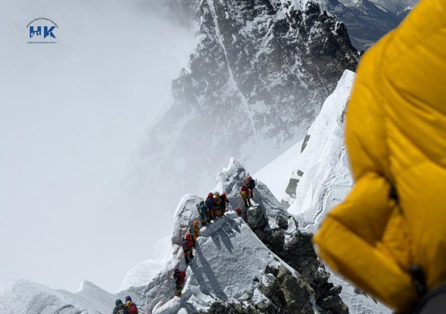 Climbers of Hillary steps